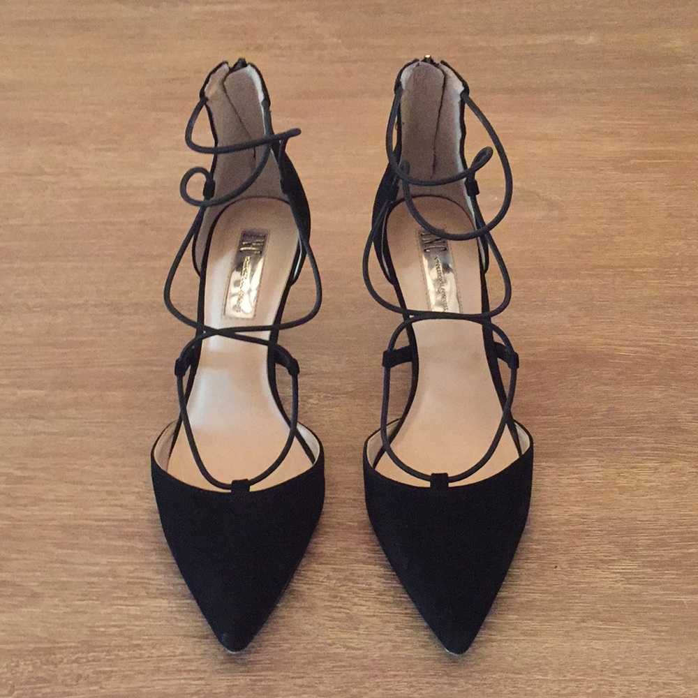 INC Lace Front Ballerina Kitten Heel Pump Shoes